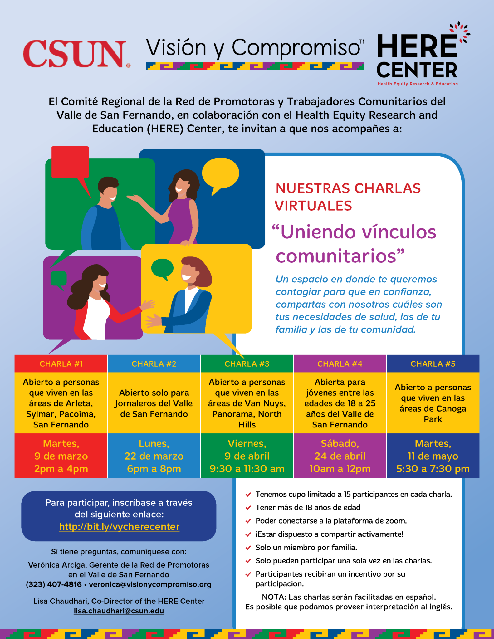 Vision y Compromiso | Nuestras charlas virtuales: Uniendo vínculos ...