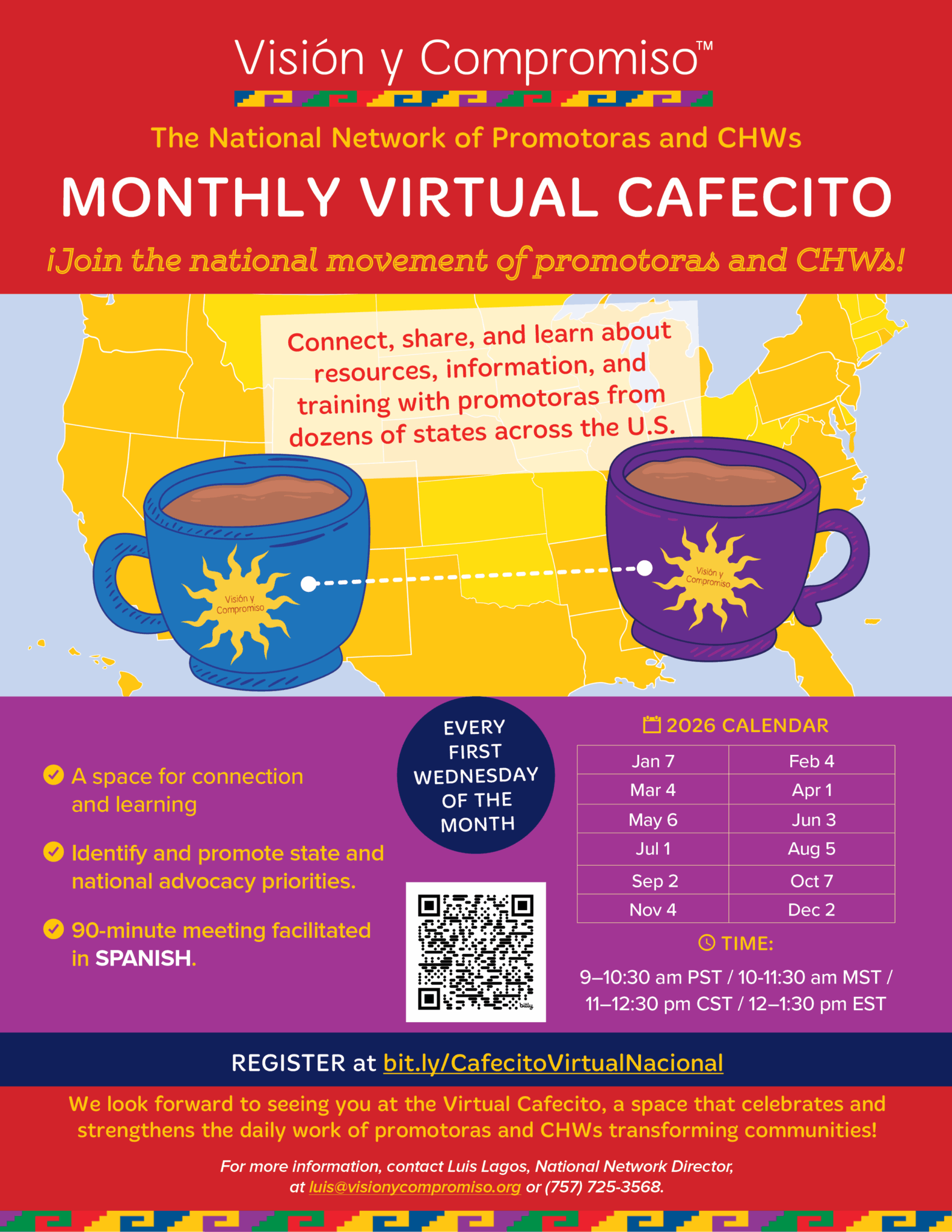 The National Network of Promotoras and CHWs | Monthly Virtual Cafecito (SPANISH)