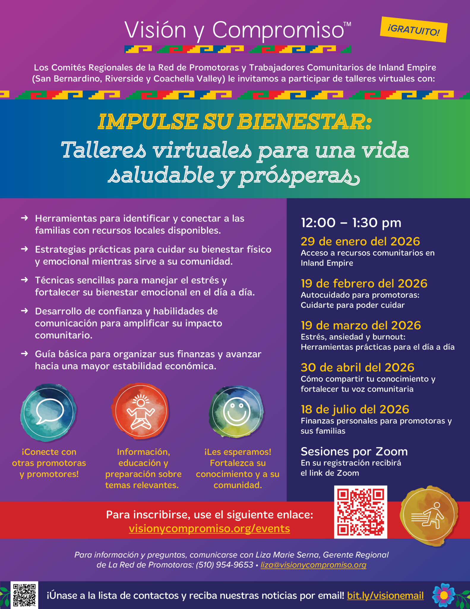 Impulse su bienestar | Talleres virtuales para una vida saludable y próspera